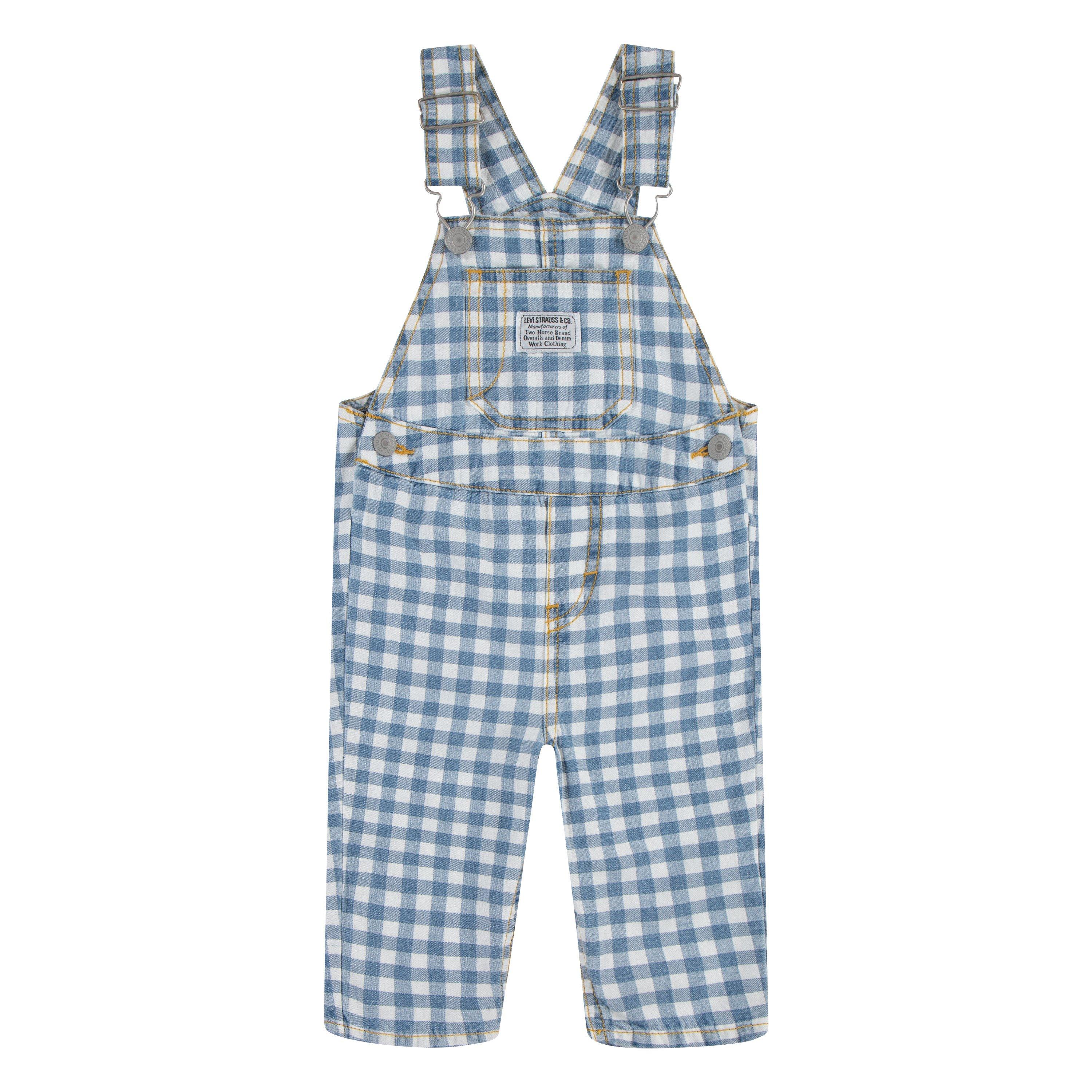 Levi's Gingham Infant Boys' Picnic Blues Denim Overalls - PICNIC BLUES